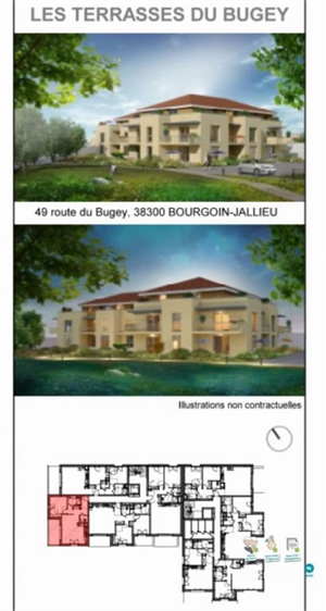 t2 à la location -   38300  BOURGOIN JALLIEU, surface 50 m2 location t2 - UBI430201067